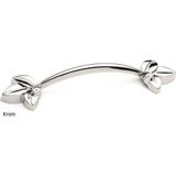 Eym Defne Mobilya Dolap Çekmece Kulp Çiçekli Krom - 128 mm