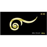EYM Dekoratif Aynalı Pleksi Mobilya Dolap Süsü 30 x 15 cm D-45 Altın