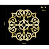 EYM Dekoratif Mobilya Dolap Süsü 29 x 29 cm Altın Aynalı Pleksi D-29