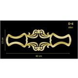 EYM Dekoratif Mobilya Dolap Süsü 40 x 13 cm Altın Aynalı Pleksi D-6
