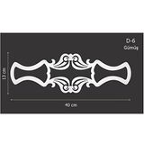 EYM Dekoratif Mobilya Dolap Süsü 40 x 13 cm Gümüş Aynalı Pleksi D-6