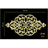 EYM Dekoratif Mobilya Dolap Süsü 48 X 25 Cm Altın Aynalı Pleksi D-46