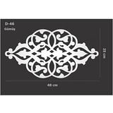 EYM Dekoratif Mobilya Dolap Süsü 48 X 25 Cm Gümüş Aynalı Pleksi D-46
