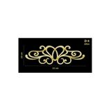 EYM Dekoratif Yapışkanlı Mobilya Dolap Süsü, Aynalı Pleksi, Altın, 32 x 10 cm, D-4 Desen