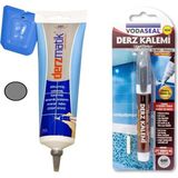 Eym Derzmatik Derz Dolgu 360 gr Gri + Derz Kalemi Gri Set - 1 Adet