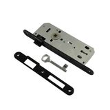 Eym Dooraks Oda Kapısı Kilidi Oval Ayna 40 mm Mat Siyah