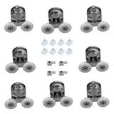 EYM Duşakabin Tekerleği Rulman Metal Gövde 8 Li Set Teker Çapı 24 Mm Renksiz