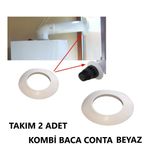 EYM Kombi Baca Contası Lastik Sızdırmaz Conta 2 Li Takım Beyaz