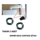 EYM Kombi Baca Contası Lastik Sızdırmaz Conta 2 Li Takım Siyah