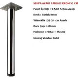 Eym Masa ve Sehpa Ayağı Krom Anaokulu Sınıfları Için 51 cm 4 Adet - Yok
