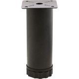 Eym Metal 10 cm Özel Mat Siyah Boyalı Ayarlı Mobilya Koltuk Ayağı