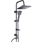 Eym Tema Rain Plus Tetra Sürgülü Banyo Duş Takımı Seti Mat Siyah