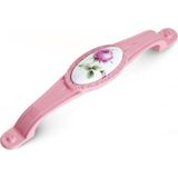 Eym Tomurcuk Porselen Mobilya Dolap Kulp Pembe Gül Pembe - 128 mm