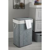 EYM Type 0 Gri Dikdörtgen Katlanabilir Bambu Kirli Çamaşır Sepeti Fma07205 50-99 L Gri 40 x 30 Hasır