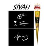 EYMEN ÇARŞI /Kına Kalıbı ve Kına/2 Farklı Desen Kına Şablonu Ve Siyah Hint Kınası/Geçici Dövme Seti