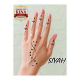 EYMEN ÇARŞI /Kına Kalıbı ve Kına/Sol El Deseni Kına Şablonu ve Siyah Hint Kınası/Geçici Dövme Seti/stkn271