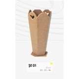 Eymen Hobi Ham Ahşap Şemsiyelik 46 cm | Boyanabilir Dekoratif Vazo & Şemsiye Standı ŞE01