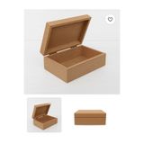 Eymen Hobi MDF Boyanabilir Ahşap Dikdörtgen Kutu 14x9x6 cm – Hobi, Dekor, Hediyelik Eşya Kutusu