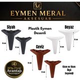 Eymen Meral Aksesuar 10'lu Pls Desenli Lüks Ayak ( New Model ) ( Vidalar Dahil ) Kanepe Ayağı Baza Ayağı Şifonyer Ayağı Koltuk Ayağı Portmanto Ayağı Kalın Pls Malzemeden Imal Edilmiştir. - Beyaz - 15 cm