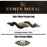 Eymen Meral Aksesuar 128MM Kıvrım Bakır Porselen Kulp( Montaj Vidaları Dahildir ) Sert ve Ağır Malzemeden Üretilmiştir. Çekmece Kulbu