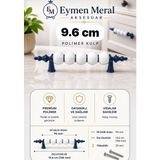Eymen Meral Aksesuar 96MM Lüx Polimer Siyah-Beyaz Misket Kulp (Vidalar Dahildir) Mobilya Kulbu - Siyah - Beyaz