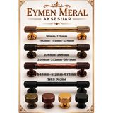 Eymen Meral Aksesuar Lüx Mobilya Kulbu (Vidalar Dahildir) Estetik Sağlam Zamak Malzemeden Üretilmiş Şık Bir Kulptur - Siyah - 224mm