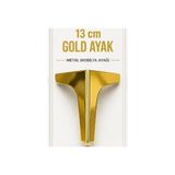 Eymen Meral Aksesuar Metal Gold 13CM Ayak Kanepe Ayağı ve Koltuk Dolap Vestiyer Komidin Şifonyer Baza Için Uyumludur (Vidalar Dahildir)