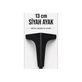 Eymen Meral Aksesuar Metal Siyah 13CM Ayak Kanepe Ayağı ve Koltuk Dolap Vestiyer Komidin Şifonyer Baza Için Uyumludur (Vidalar Dahildir)