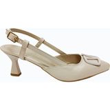 Eymen Shoes Eymen Pabuç Gümüş Kadın Stiletto - Bej