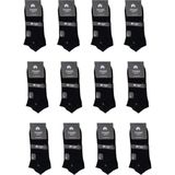 Eymen Socks 12'li Lüks Kutulu Bambu Erkek Patik Çorap Tek Renk Siyah – Dikişsiz, Nefes Alan ,taç Desenli - 40 - 44