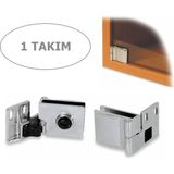 Eymen Yapı Osena Cam Menteşesi Metal Krom 6 mm Cam Için 1 Takım