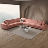 Eymense Aries Modüler Köşe Koltuk Takımı Xl Pembe - Modüler (Sağ-Sol Değiştirilebilir)