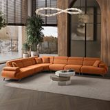 Eymense Bonjo Sırt Mekanizmalı Modüler Köşe Takımı Kasalı XL Kiremit Turuncu