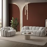 Eymense Bubble Koltuk Takımı 3+1 Beyaz Çok Renkli