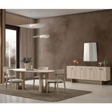 Eymense Elit Yemek Odası Takımı Modern Tasarım MDF Malzemeden 8 Parça 208 cm Genişlik