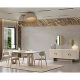 Eymense Loft Modern Yemek Odası Takımı MDF Malzeme 208 cm Genişlik 8 Parça