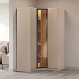 Eymense Lora Gardırop Köşe Modüler Giyinme Odası Dolabı %100 MDF - Bej