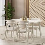 Eymense Masal Modern 4 Sandalyeli Açılır Masalı Yemek Masası Takımı
