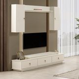 Eymense Masal Modern TV Ünitesi Seti Ön Yüzler MDF - Krem