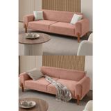 Eymense Mocha Plus Sırt Mekanizmalı Kanepe Pembe