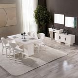 Eymense Opal Modern Tasarımlı 6 Sandalyeli Yemek Odası Takımı MDFLAM Gövde Membran Kapak