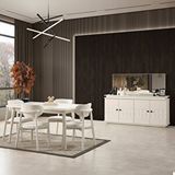 Eymense Petek Modern 4 Sandalyeli Açılır Masalı Yemek Odası Takımı