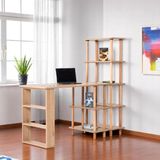 Eymense Pia Çalışma Masası Kitaplıklı - 120 x 60 x 75 - Ceviz