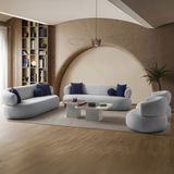 Eymense Roma Koltuk Takımı Gri 3+3+1+1 Orta Sert Polyester Malzeme ile Modern Tasarım