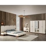 Eymense Sude Bohem Benchli Modern 6 Kapaklı Yatak Odası Takımı Ön Yüzler MDF