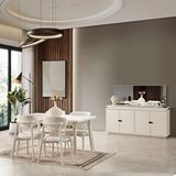 Eymense Vizyon Modern 4 Sandalyeli Açılır Masalı Yemek Odası Takımı