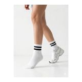 EymenSocks 6'lı Ekonomik Kısa Rahat Fitilli Kolej Çemberli Tenis Çorabı Beyaz - Erkek Kadın Için Uygun