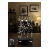 Eymi Design Anime Severlere Hediye Kulaklıklı Bubble Tea Kız Figürlü 3D LED Lamba, Genç Odası Masa ve Gece Lambası