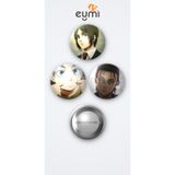 Eymi Design Attack on Titan ( Titana Saldırı) Animesi Eren Yeager Anime 3'lü Metal Rozet Seti 58mm İğneli Buton Çanta Yaka Rozeti