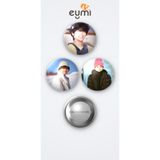 Eymi Design BTS Kim Taehyung V 3'lü Metal Rozet Seti 58mm İğneli Buton Çanta Yaka Rozeti